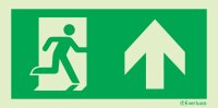 Rettungszeichen geradeaus durch T&uuml;r