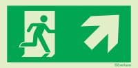 Rettungszeichen rechts aufw&auml;rts ISO 7010
