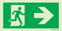 Rettungszeichen nach rechts ISO 7010