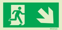 Rettungszeichen rechts abw&auml;rts