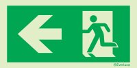 Rettungszeichen nach links