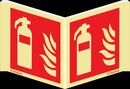Brandschutzzeichen Winkelschild Feuerlöscher