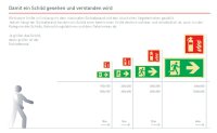 Laufrichtung geradeaus - Flucht- und Rettungszeichen