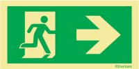 nach rechts - Flucht- und Rettungszeichen Bodenbeschilderung